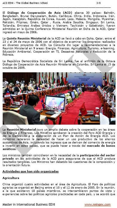 Diálogo de Cooperación de Asia (ACD): crear el eslabón perdido en Asia mediante el desarrollo de una comunidad asiática