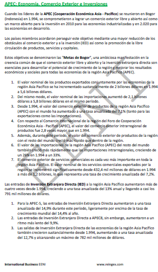 APEC comercio exterior