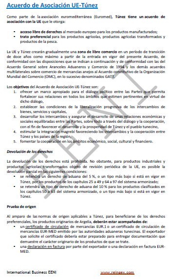Acuerdo de Asociación Unión Europea (España)-Túnez