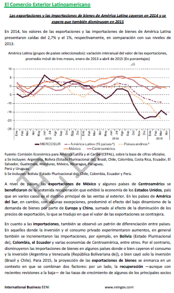 Hispanoamérica Comercio Exterior