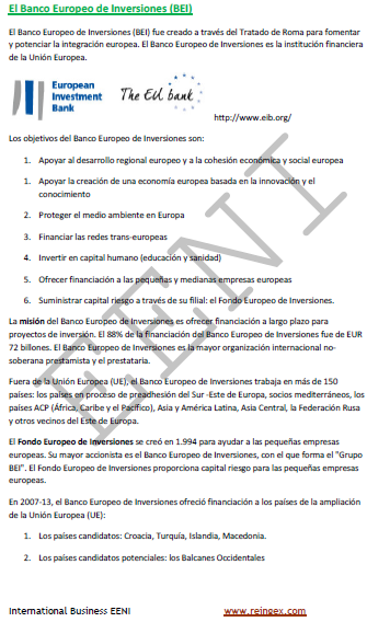 Banco Europeo de Inversiones (BEI)
