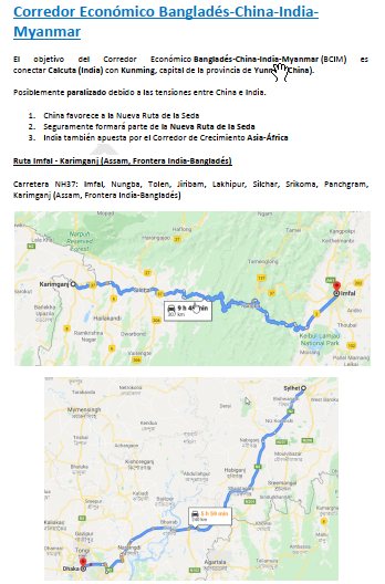 Corredor logístico Bangladés-China-India-Myanmar