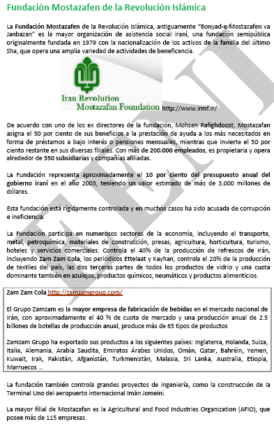 Bonyads (organizaciones de beneficencia iraníes). Fundación Mostazafen de la Revolución Islámica (Irán)