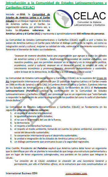 Comunidad de Estados Latinoamericanos y Caribeños (CELAC) Cumbre Unión Europea-CELAC
