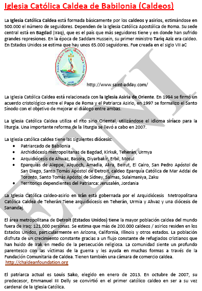 Iglesia Católica Caldea Babilonia