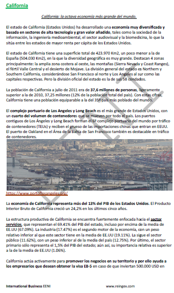 Comercio exterior y negocios en California