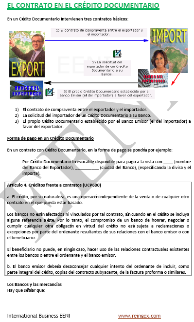 Carta de Crédito (Créditos Documentarios) Comercio Exterior