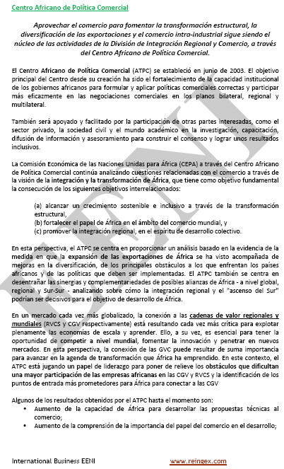 Centro Africano de Política Comercial