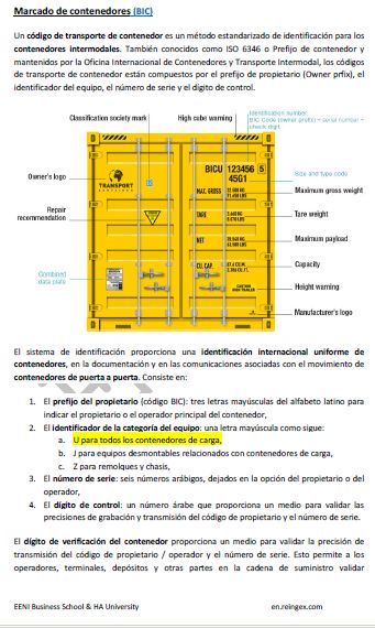 Contenedores y Transporte Internacional, Código BIC, Convenio seguridad
