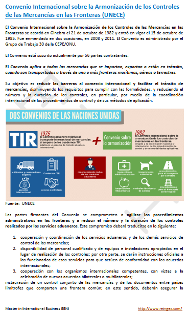 Convenio Internacional Armonización Controles Mercancías en Fronteras UNECE