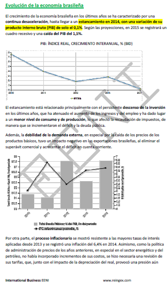 Economía brasileña. Comercio exterior de Brasil. Industria electro-electrónica