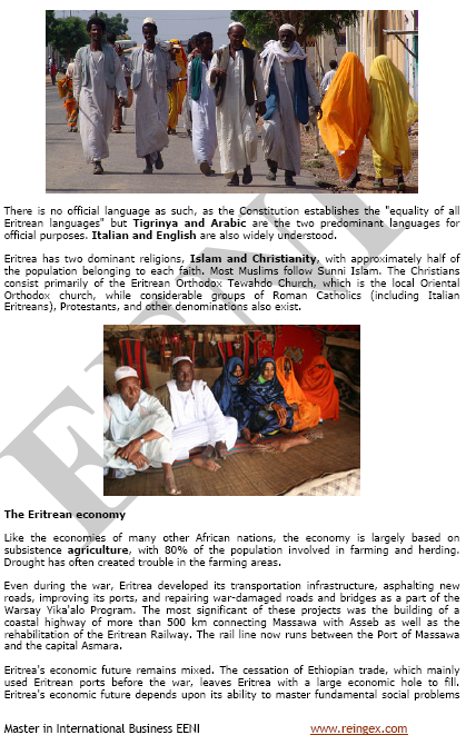 Comercio exterior y negocios en Eritrea