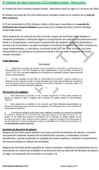 Tratado de libre comercio Marruecos-Estados Unidos