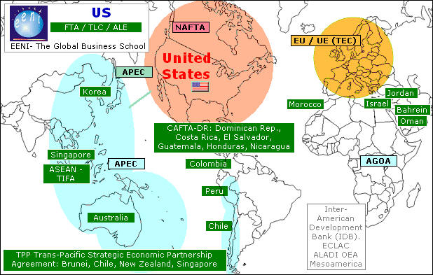 Tratados de libre comercio de los Estados Unidos