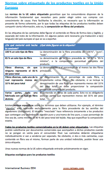 Cómo exportar / importar a la UE
