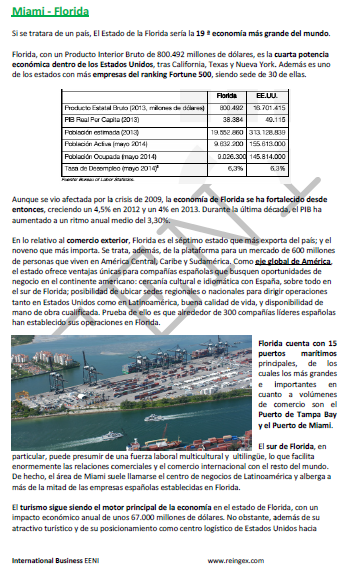 Formación online en Negocios en Miami Florida