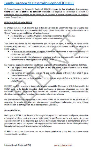 Fondos Estructurales y de Inversión de la Unión Europea