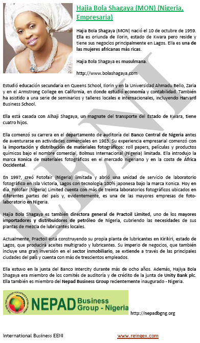 Hajia Bola Shagaya, mujer de negocios nigeriana musulmana (Nigeria)
