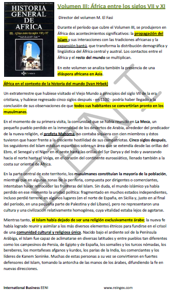 África siglo VII - XI