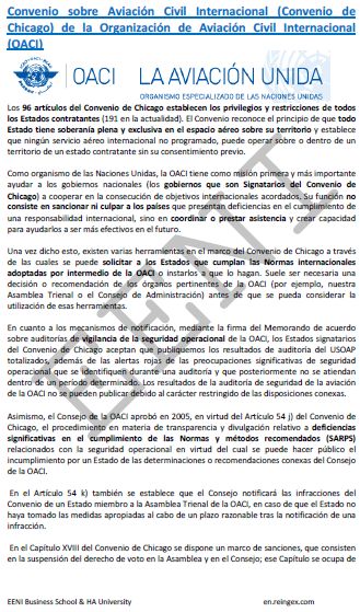 Organización Aviación Civil Internacional. Convenio de Chicago