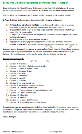 Acuerdo de cooperación económica India-Singapur