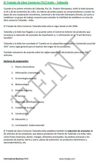 Acuerdo Tailandia-India