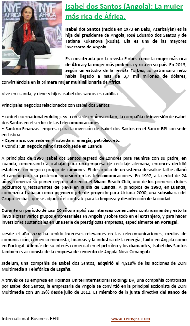 Isabel dos Santos: la mujer más rica de África (Angola)
