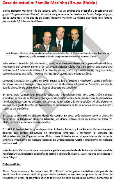 João Roberto Marinho - Hombre de negocios brasileño. Organizaciones Globo (Brasil)