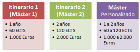 Itinerarios de la Maestría (Máster) Online