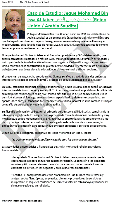 Jeque Mohamed Bin Issa Al Jaber, empresario y filántropo musulmán saudí (Arabia Saudita)