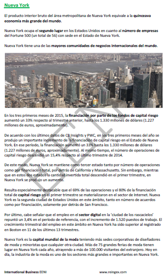 Comercio Exterior y Negocios en Nueva York (EEUU)