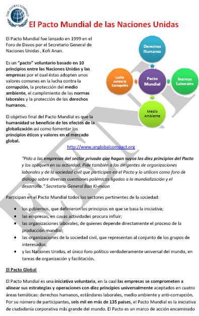 Pacto Mundial Naciones Unidas
