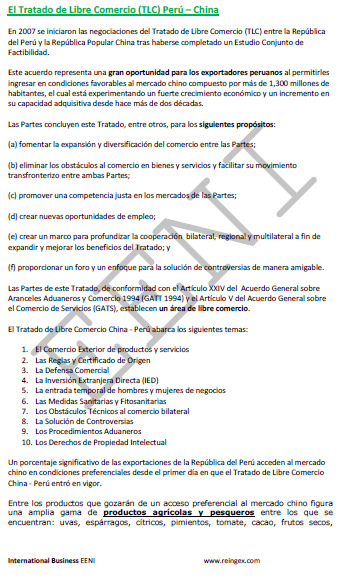 Tratado de libre comercio Perú-China
