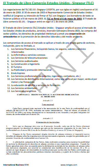 Tratado de libre comercio Singapur-Estados Unidos