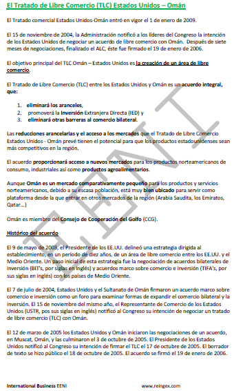 Tratado de libre comercio Estados Unidos-Omán
