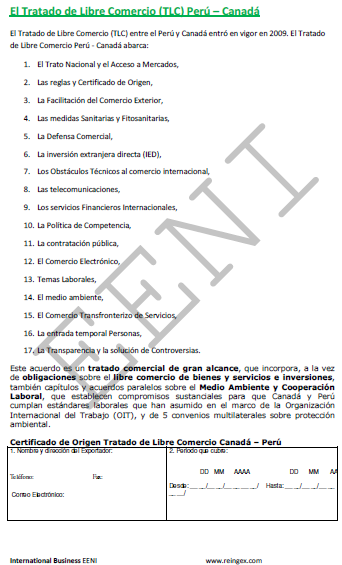 Tratado de libre comercio Perú-Canadá