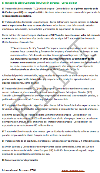 Tratado de libre comercio Unión Europea (España)-Corea del Sur