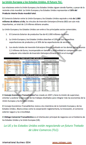 Tratado de libre comercio Unión Europea (España)-Estados Unidos