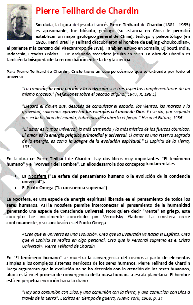 Interconectar pensamiento humanidad (Pierre Teilhard de Chardin)