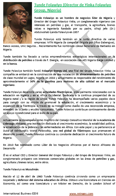 Tunde Folawiyo (Hombre de negocios de Nigeria)