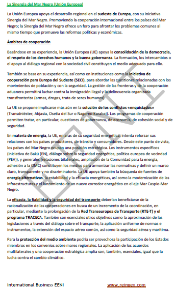 Sinergia del Mar Negro, Acuerdos de cooperación de la UE, Armenia, Azerbaiyán, Georgia, Moldavia, Rusia, Turquía y Ucrania