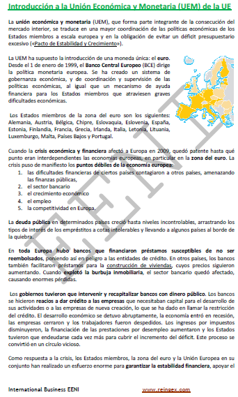 Unión Económica y Monetaria de la Unión Europea