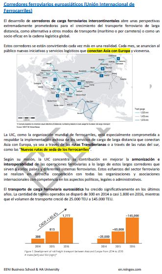 Unión Internacional de Ferrocarriles (UIC). Transporte ferroviario de carga