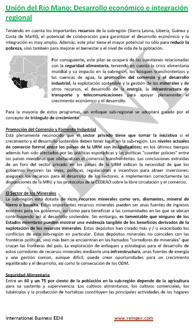 Unión del Río Mano: Sierra Leona, Liberia, Guinea, Costa de Marfil
