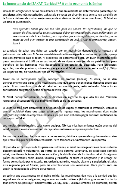 Economía islámica Zakat
