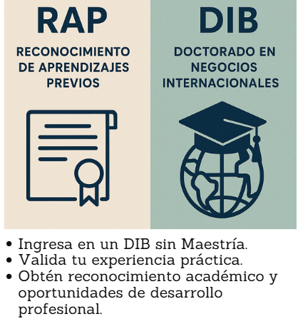 Doctorado DIB sin Maestría / Reconocimiento de Aprendizajes Previos (RAP)